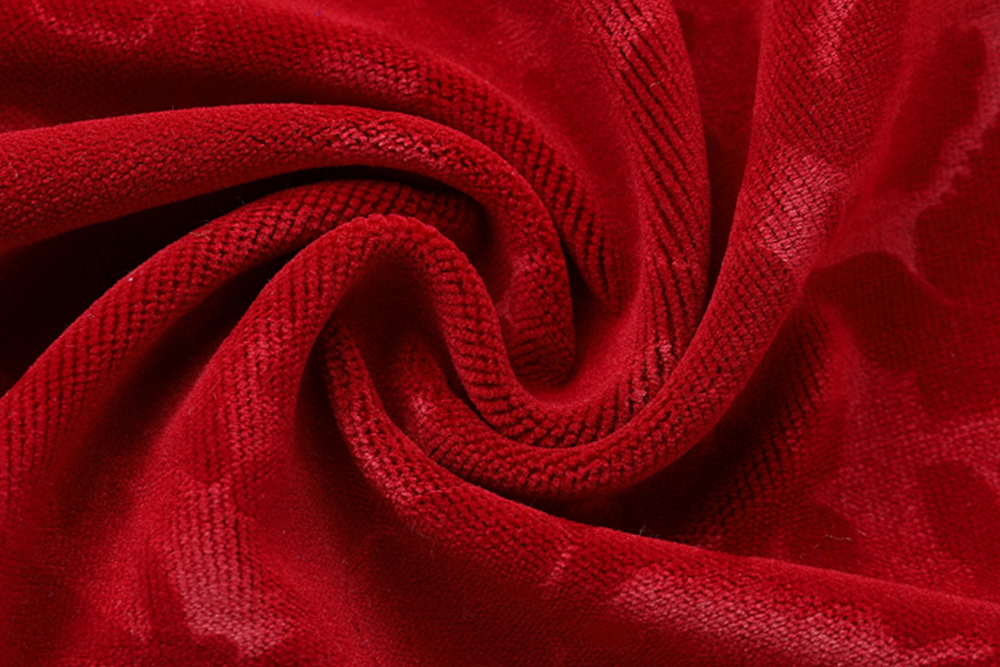 Nhà cung cấp KLPV-FR-002 Nhà cung cấp Tô Châu tùy chỉnh Lực lượng chống cháy Len Cắt Cắt Pile Velvet Fabric cho Rèm sân khấu / Nhà hát / Điện ảnh